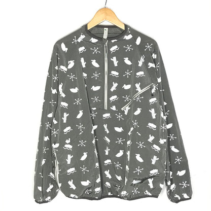 NOROLL | ノーロール SIGN REFLECTION PULLOVER 総柄 ナイロンプルオーバー ナイロンジャケット グレー【倉吉店】