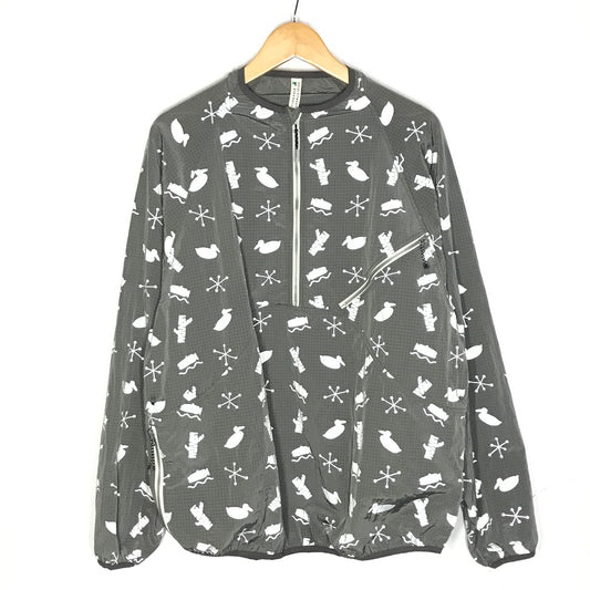 NOROLL | ノーロール SIGN REFLECTION PULLOVER 総柄 ナイロンプルオーバー ナイロンジャケット グレー【倉吉店】