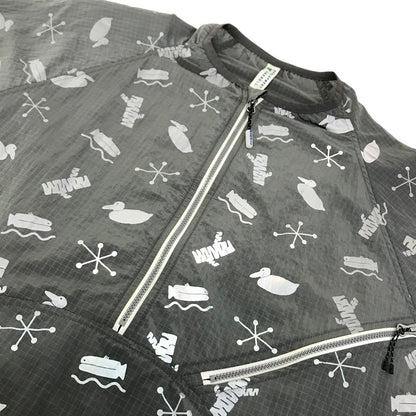 NOROLL | ノーロール SIGN REFLECTION PULLOVER 総柄 ナイロンプルオーバー ナイロンジャケット グレー【倉吉店】