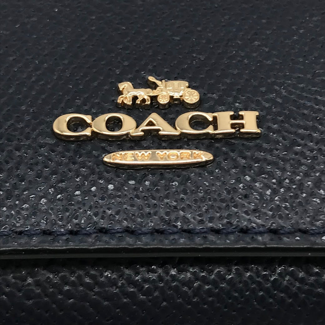 COACH | コーチ 6リングキー ケース クロスグレイン キーケース 58359 ネイビー【倉吉店】