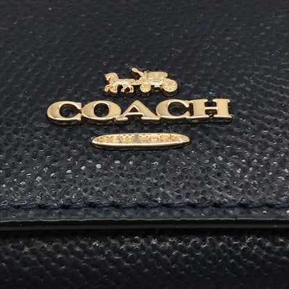COACH | コーチ 6リングキー ケース クロスグレイン キーケース 58359 ネイビー【倉吉店】