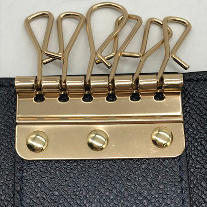 COACH | コーチ 6リングキー ケース クロスグレイン キーケース 58359 ネイビー【倉吉店】