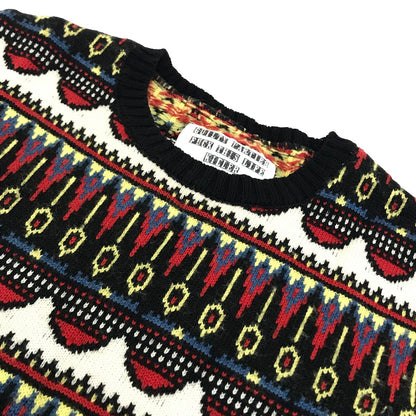 WACKOMARIA | ワコマリア 総柄クルーネックニット ニット 13AW-KNT-07 サイズ：S【倉吉店】