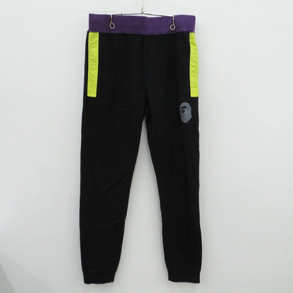 A BATHING APE | アベイシングエイプ Color Block Slim Sweatpants パンツ 001PTE301010X ブラック サイズ：L【瀬戸大橋店】