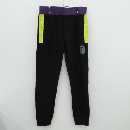 A BATHING APE | アベイシングエイプ Color Block Slim Sweatpants パンツ 001PTE301010X ブラック サイズ：L【瀬戸大橋店】
