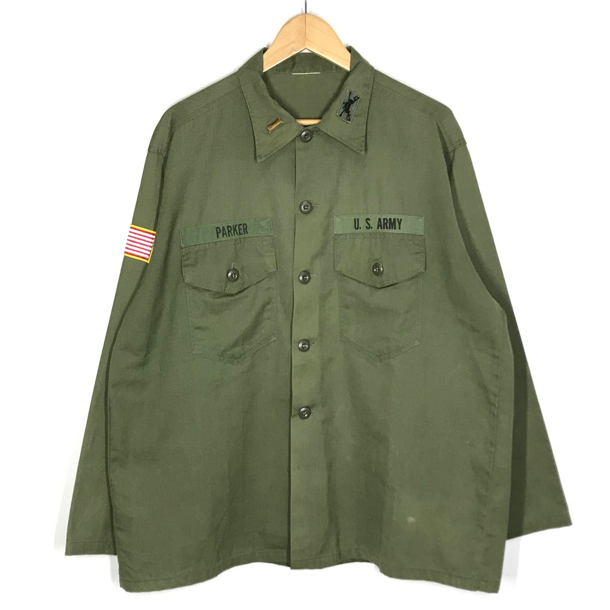 MILITARY衣料 | ミリタリーイリョウ US ARMY 0G-107 ユーティリティシャツ 長袖シャツ カーキ【倉吉店】