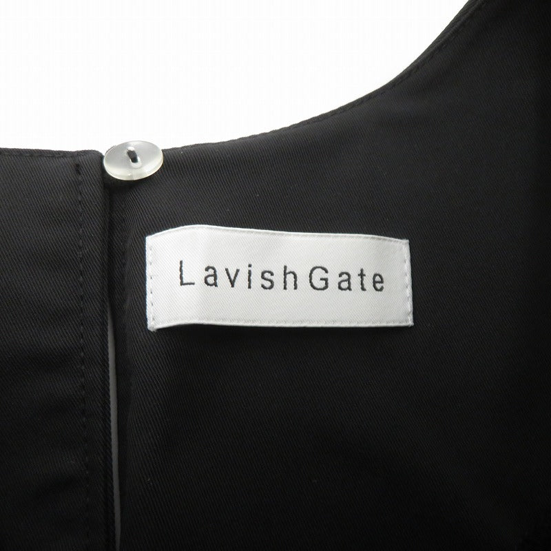 LavishGate オールインワン ラッシュガード その他トップス swim-13001 ブラック サイズ：FreeSize【瀬戸大橋店】