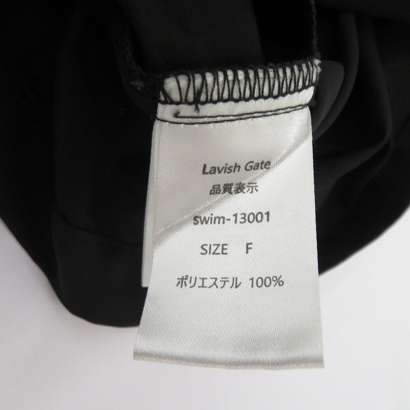 LavishGate オールインワン ラッシュガード その他トップス swim-13001 ブラック サイズ：FreeSize【瀬戸大橋店】