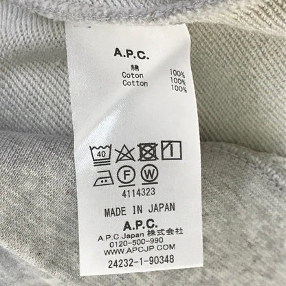 A.P.C | アーペーセー ワンポイントロゴ刺繍 スウェット グレー(ロゴ刺繍：ネイビー) サイズ：M【倉吉店】