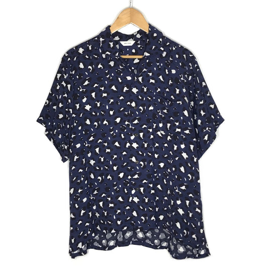 WELLDER | ウェルダー レーヨンシャツ レオパード柄 半袖シャツ WM19SSH08 ネイビー サイズ：4【倉吉店】【代金引換不可・日時指定不可】【ポスト投函】