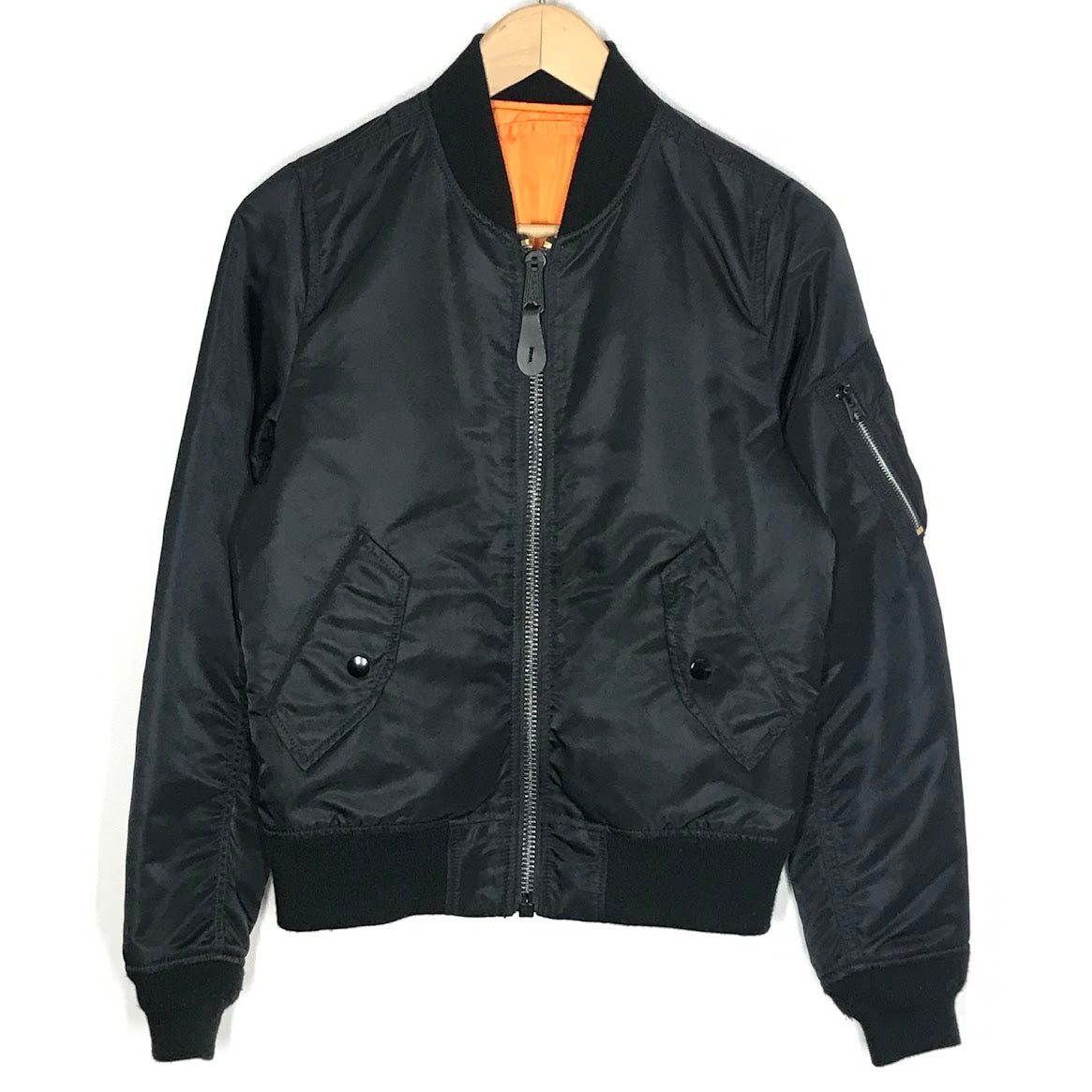 ALPHA | アルファ JACKET,FLYER'S WOMAN INTERMEDIATE,MA-1 ブルゾン 0615-00-573-8335 ブラック サイズ：S【倉吉店】