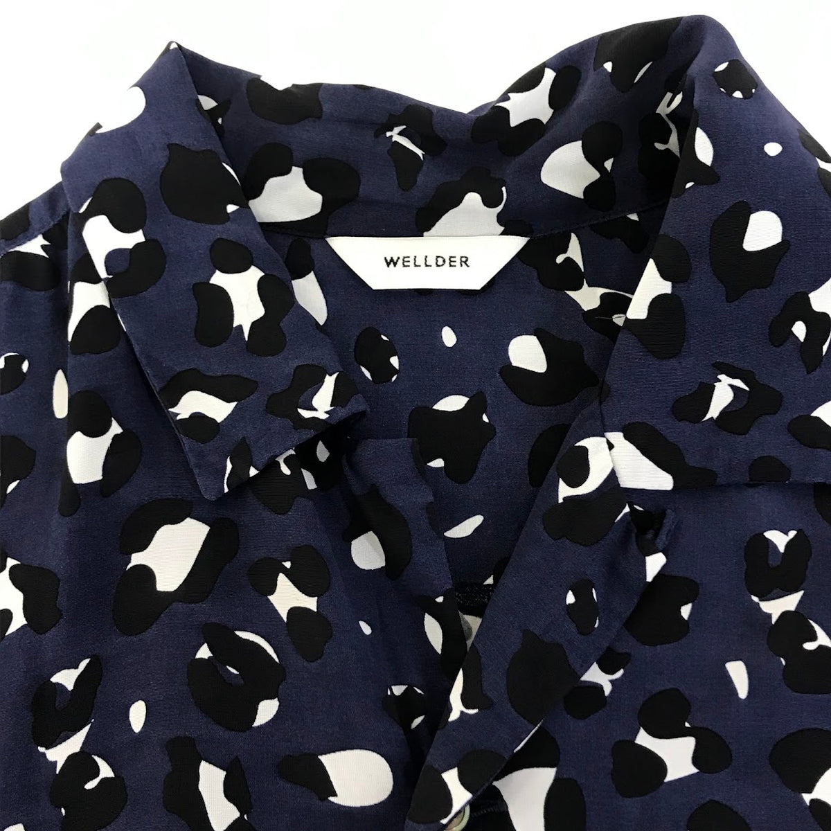 WELLDER | ウェルダー レーヨンシャツ レオパード柄 半袖シャツ WM19SSH08 ネイビー サイズ：4【倉吉店】【代金引換不可・日時指定不可】【ポスト投函】