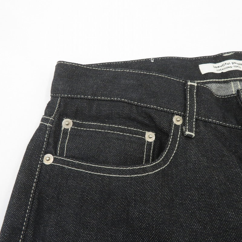 beautiful people | ビューティフルピープル selvedge denim ordinary fit デニムパンツ 1000105084 ブラック サイズ：36【瀬戸大橋店】
