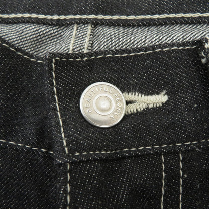 beautiful people | ビューティフルピープル selvedge denim ordinary fit デニムパンツ 1000105084 ブラック サイズ：36【瀬戸大橋店】