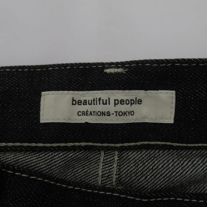 beautiful people | ビューティフルピープル selvedge denim ordinary fit デニムパンツ 1000105084 ブラック サイズ：36【瀬戸大橋店】