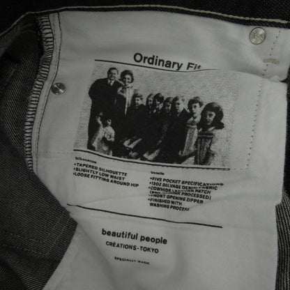beautiful people | ビューティフルピープル selvedge denim ordinary fit デニムパンツ 1000105084 ブラック サイズ：36【瀬戸大橋店】