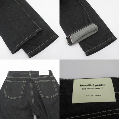 beautiful people | ビューティフルピープル selvedge denim ordinary fit デニムパンツ 1000105084 ブラック サイズ：36【瀬戸大橋店】