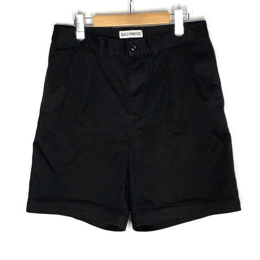 WACKOMARIA | ワコマリア DOUBLE PLEATED CHINO SHORT TROUSERS ハーフパンツ ショートパンツ 25SS-WMP-PT14 ブラック サイズ：M【倉吉店】