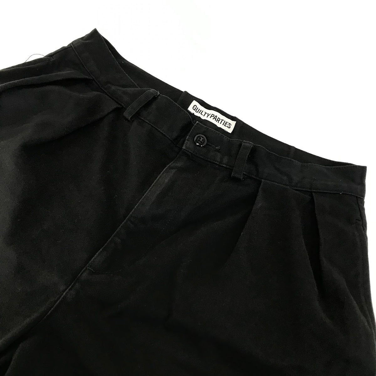 WACKOMARIA | ワコマリア DOUBLE PLEATED CHINO SHORT TROUSERS ハーフパンツ ショートパンツ 25SS-WMP-PT14 ブラック サイズ：M【倉吉店】
