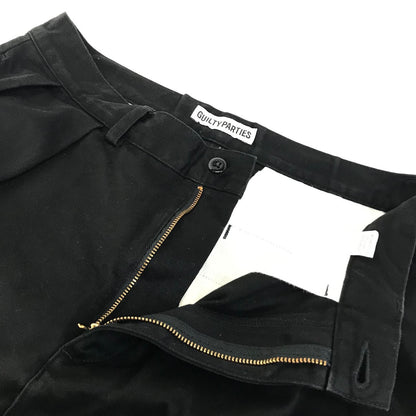 WACKOMARIA | ワコマリア DOUBLE PLEATED CHINO SHORT TROUSERS ハーフパンツ ショートパンツ 25SS-WMP-PT14 ブラック サイズ：M【倉吉店】
