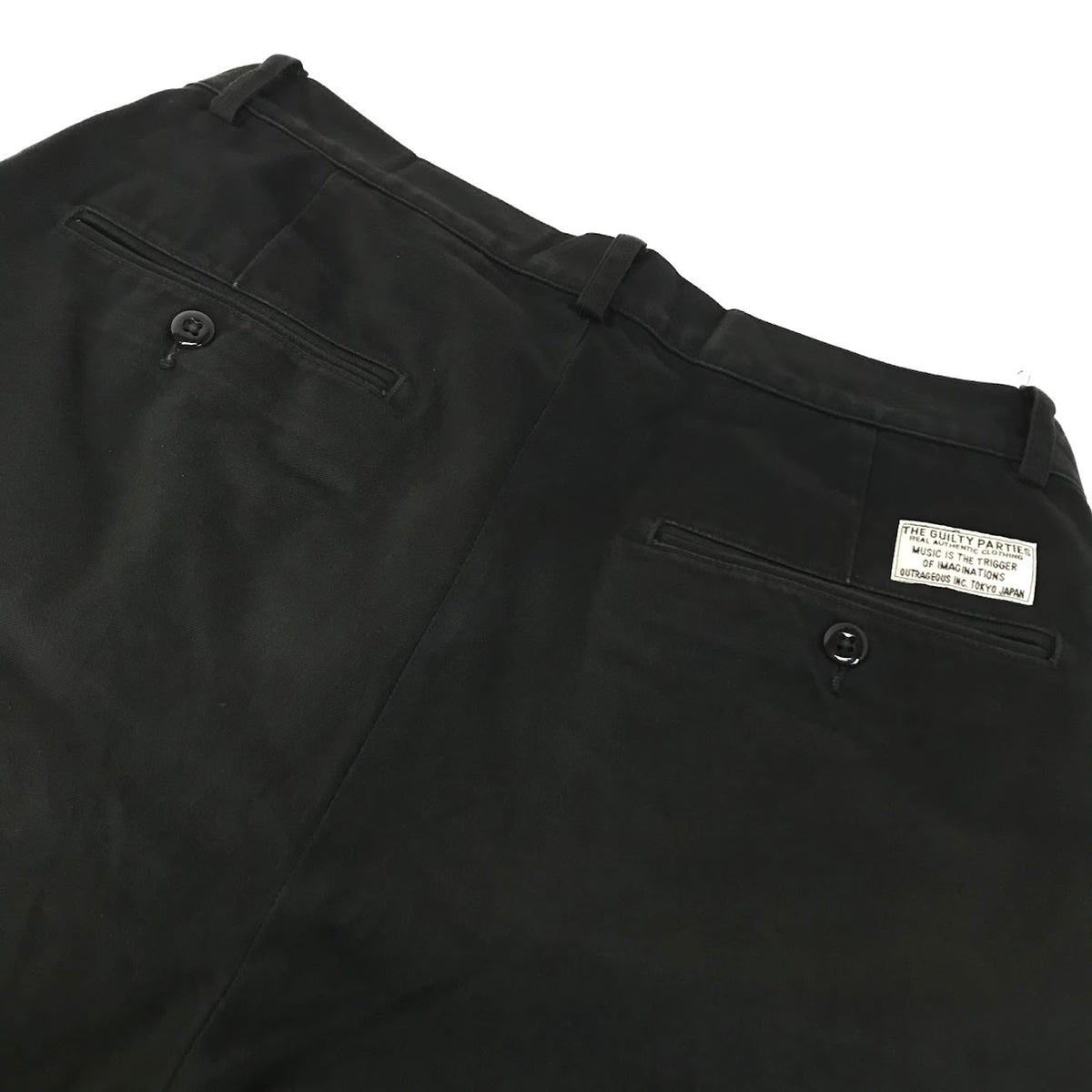 WACKOMARIA | ワコマリア DOUBLE PLEATED CHINO SHORT TROUSERS ハーフパンツ ショートパンツ 25SS-WMP-PT14 ブラック サイズ：M【倉吉店】