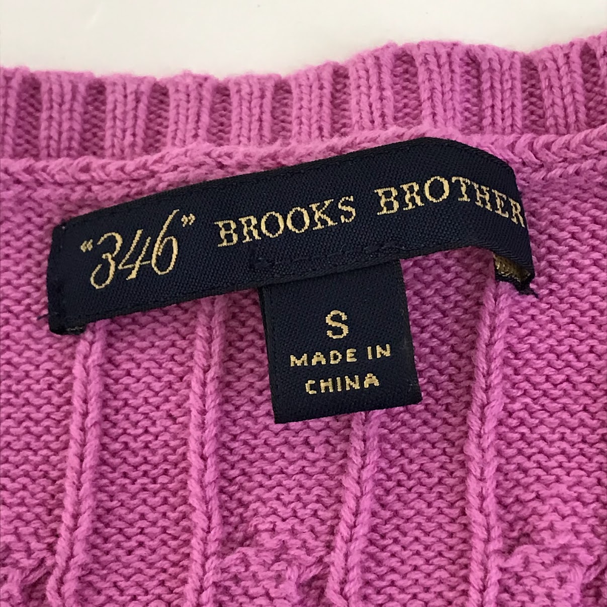 Brooks Brothers | ブルックスブラザーズ ケーブル編みニット セーター 4139-105S1 ピンク サイズ：S【倉吉店】