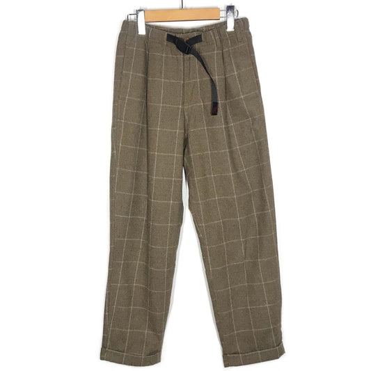 Gramicci | グラミチ WOOL BLEND TUCK TAPERED PANTS ウールパンツ チェック柄 パンツ GMP-19F010 ブラウン系 サイズ：S【倉吉店】
