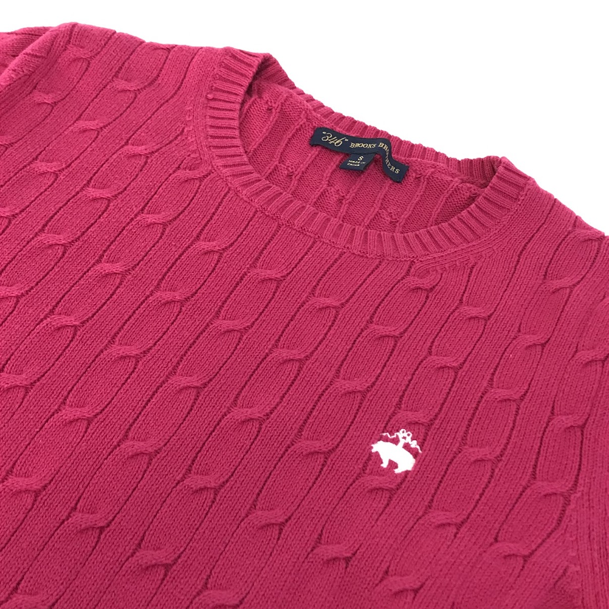 Brooks Brothers | ブルックスブラザーズ ケーブル編みニット セーター 3731-035SW1 ピンク サイズ：S【倉吉店】