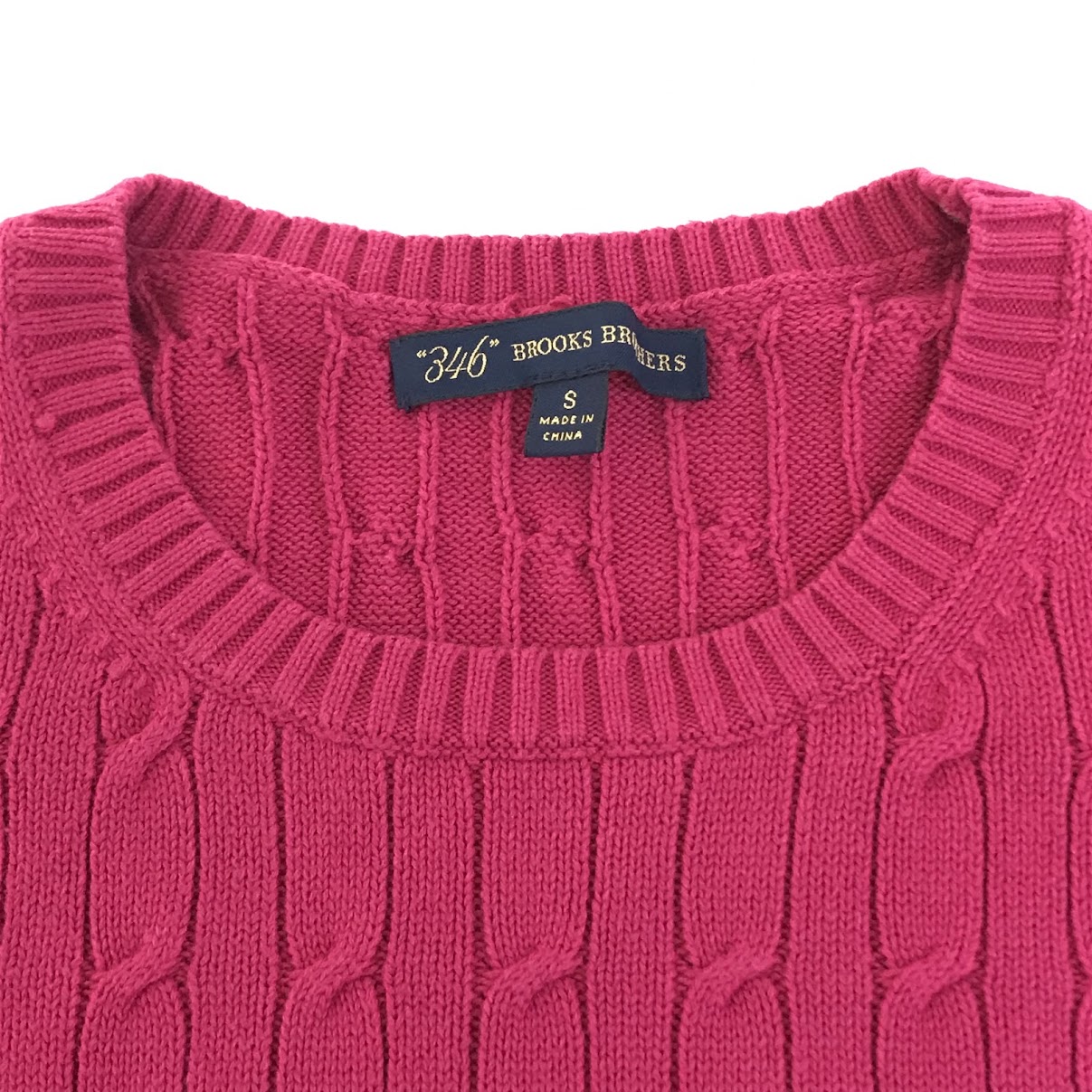 Brooks Brothers | ブルックスブラザーズ ケーブル編みニット セーター 3731-035SW1 ピンク サイズ：S【倉吉店】