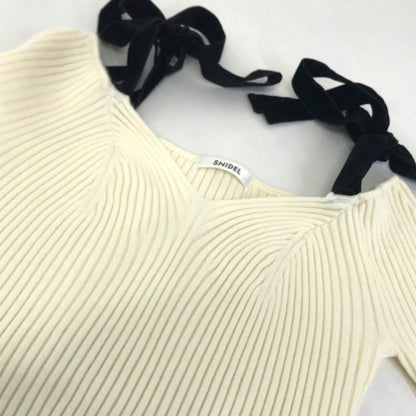 snidel | スナイデル ショルダーリボンオフショルニットプルオーバー ニット SWNT254240 アイボリー【倉吉店】