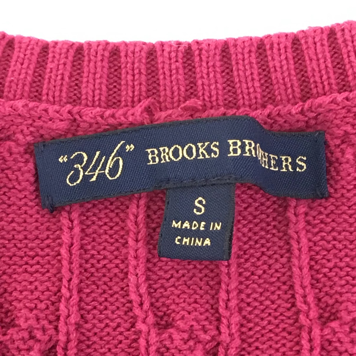 Brooks Brothers | ブルックスブラザーズ ケーブル編みニット セーター 3731-035SW1 ピンク サイズ：S【倉吉店】