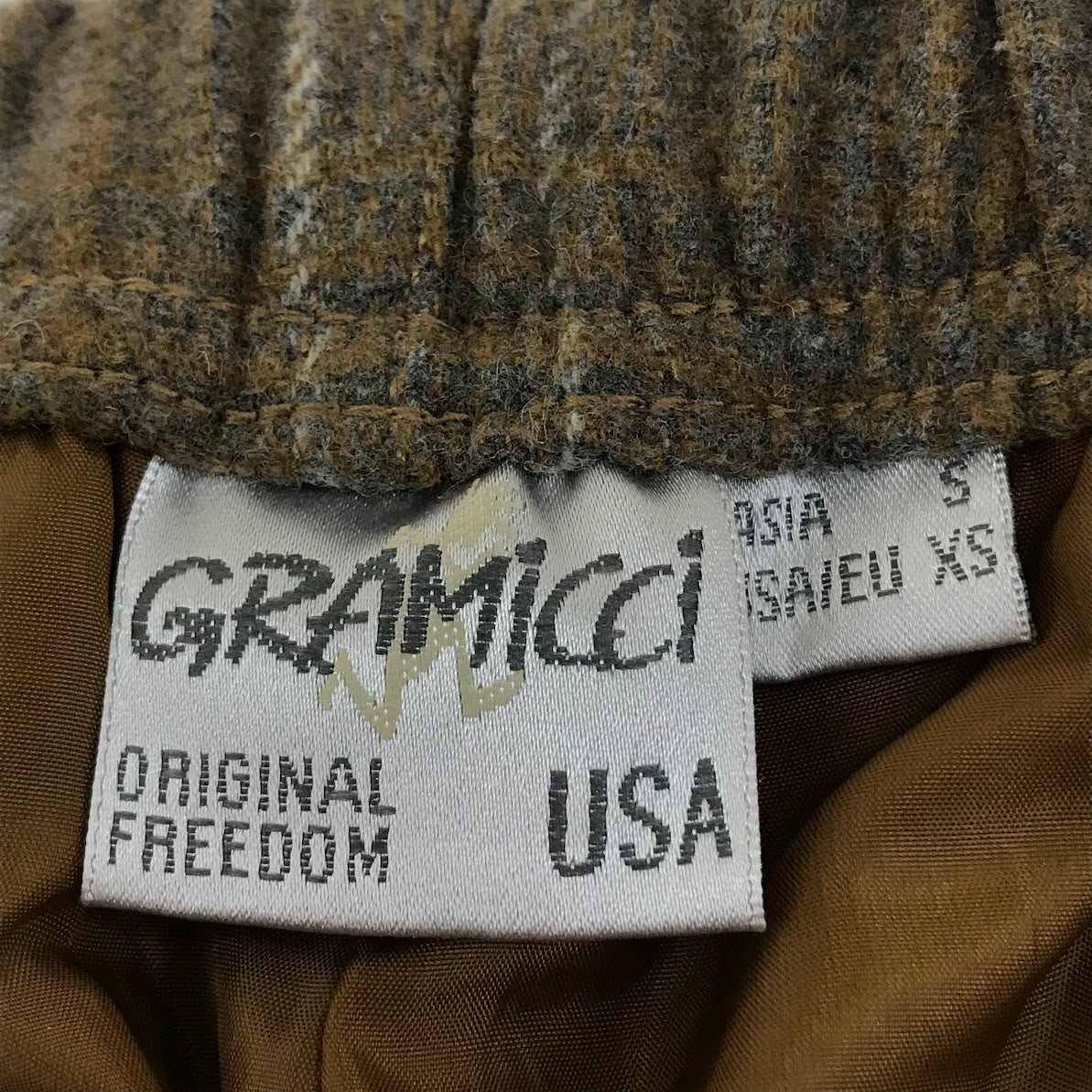 Gramicci | グラミチ WOOL BLEND TUCK TAPERED PANTS ウールパンツ チェック柄 パンツ GMP-19F010 ブラウン系 サイズ：S【倉吉店】