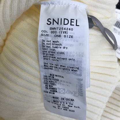 snidel | スナイデル ショルダーリボンオフショルニットプルオーバー ニット SWNT254240 アイボリー【倉吉店】