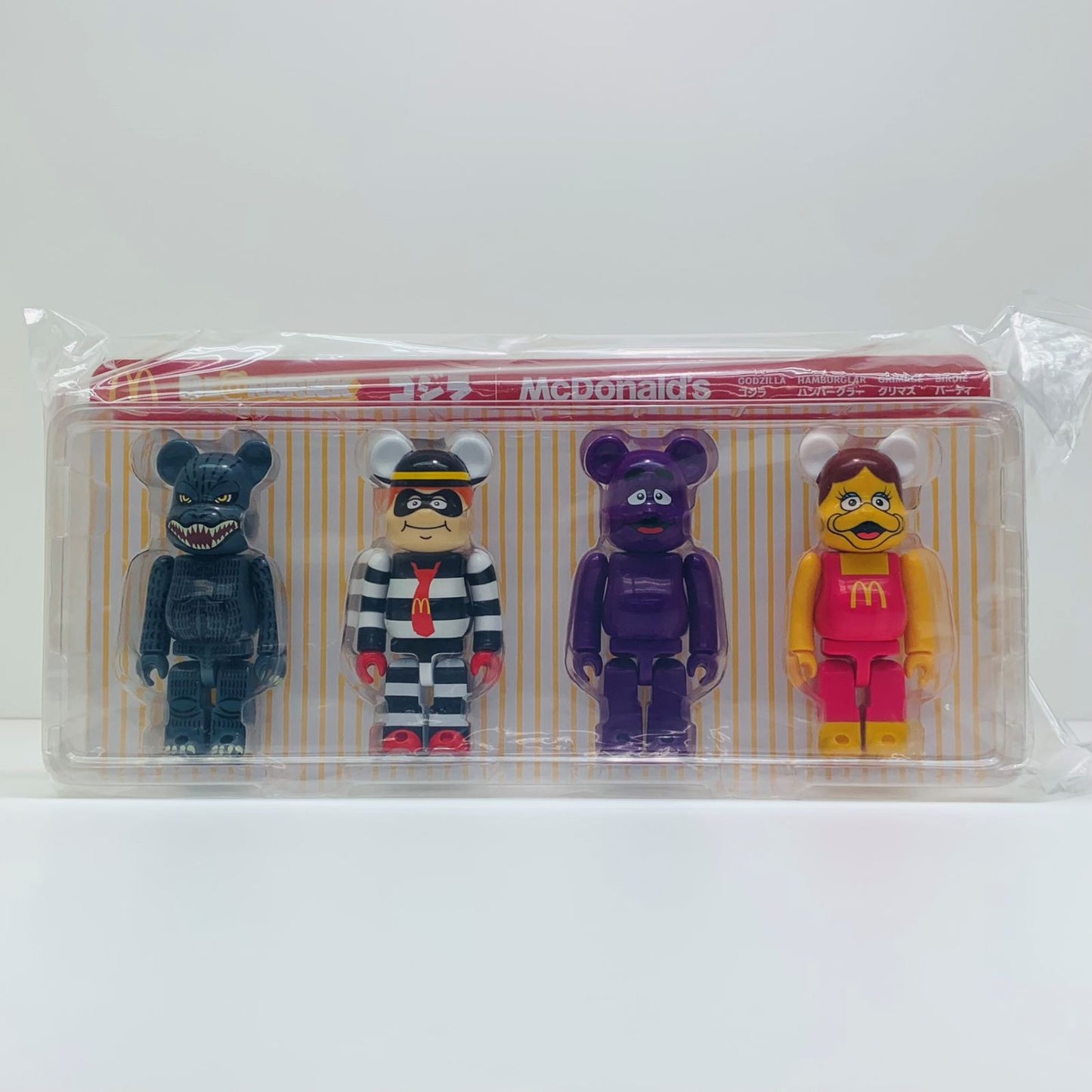 【中古】 BE＠RBRICK-ベアブリック-ゴジラVSマクドナルド150%4体セットマクドナルド限定【フィギュア】【飾磨店】