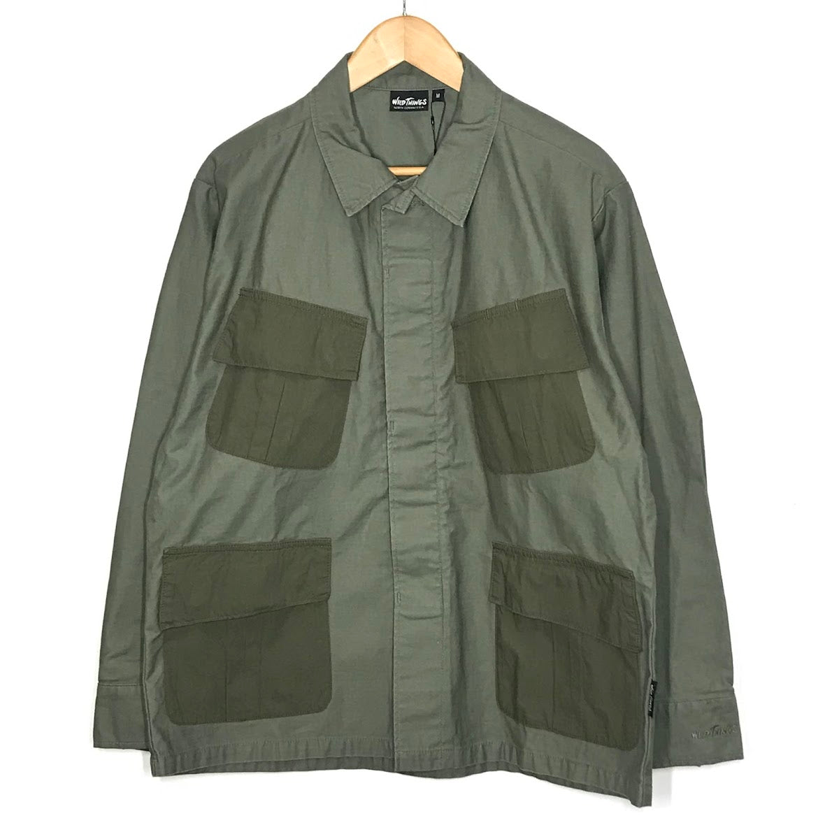 WILD THINGS | ワイルドシングス BACK SATIN FIELD JACKET ミリタリージャケット WT21005AD カーキグリーン サイズ：M【倉吉店】
