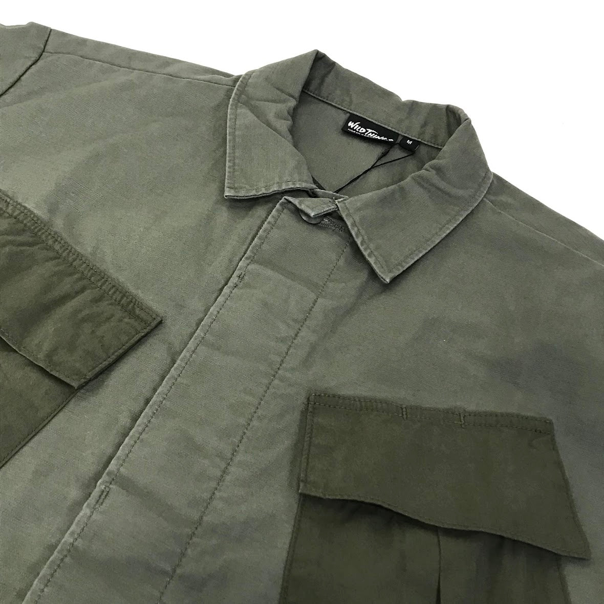 WILD THINGS | ワイルドシングス BACK SATIN FIELD JACKET ミリタリージャケット WT21005AD カーキグリーン サイズ：M【倉吉店】