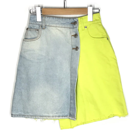 MSGM | エムエスジーエム 切り替えデニムスカート ミニスカート 184497-06 グリーン サイズ：38【倉吉店】