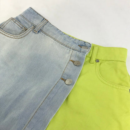 MSGM | エムエスジーエム 切り替えデニムスカート ミニスカート 184497-06 グリーン サイズ：38【倉吉店】