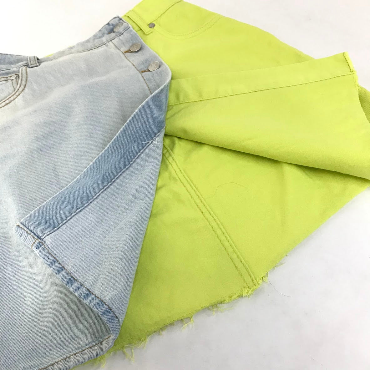 MSGM | エムエスジーエム 切り替えデニムスカート ミニスカート 184497-06 グリーン サイズ：38【倉吉店】