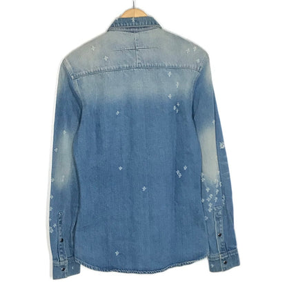 GIVENCHY | ジバンシィ クラッシュ加工 デニムボタンシャツ 長袖シャツ 16F 0906 485 ブルー サイズ：XS【倉吉店】