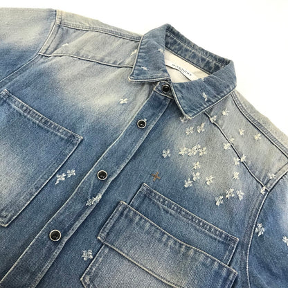 GIVENCHY | ジバンシィ クラッシュ加工 デニムボタンシャツ 長袖シャツ 16F 0906 485 ブルー サイズ：XS【倉吉店】
