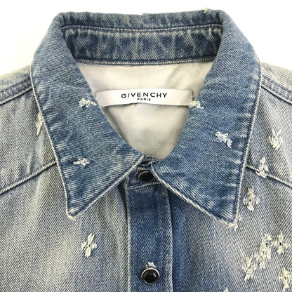 GIVENCHY | ジバンシィ クラッシュ加工 デニムボタンシャツ 長袖シャツ 16F 0906 485 ブルー サイズ：XS【倉吉店】