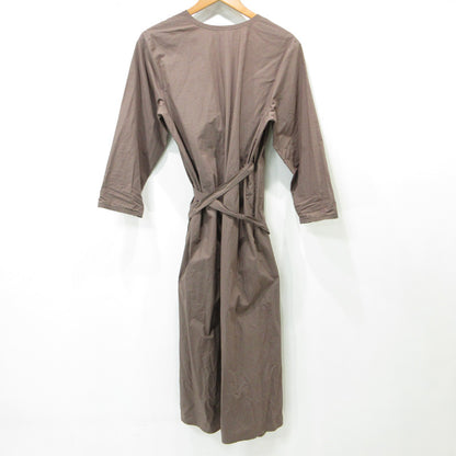 BEAMS | ビームス Demi-Luxe BEAMS デミルクスビームス カシュクールコットンリネンワンピース 長袖ワンピース ワンピース 68-26-0467-594 ブラウン サイズ：不明【三重本店】