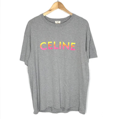 CELINE | セリーヌ Gradient Logo Print ロゴプリント グラデーション 半袖Ｔシャツ 2X10B671Q グレー サイズ：S【倉吉店】