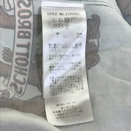 schott | ショット BULLDOG HAWAIIAN SHIRT ブルドッグ柄 半袖シャツ 3125067 ブルー サイズ：L【倉吉店】【代金引換不可・日時指定不可】【ポスト投函】