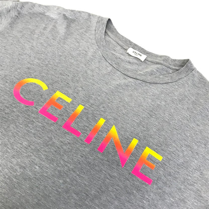 CELINE | セリーヌ Gradient Logo Print ロゴプリント グラデーション 半袖Ｔシャツ 2X10B671Q グレー サイズ：S【倉吉店】