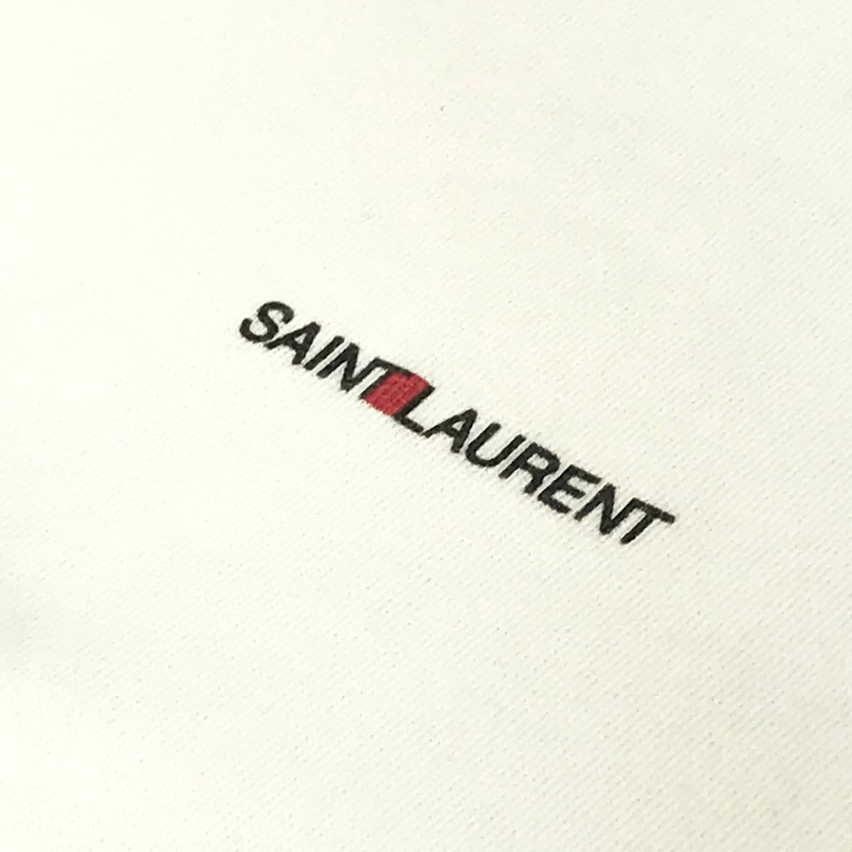 SAINT LAURENT | サンローラン ロゴプルオーバーパーカー パーカー 464581 ホワイト サイズ：XL【倉吉店】