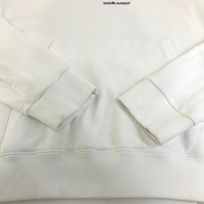 SAINT LAURENT | サンローラン ロゴプルオーバーパーカー パーカー 464581 ホワイト サイズ：XL【倉吉店】