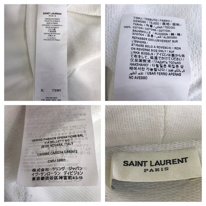 SAINT LAURENT | サンローラン ロゴプルオーバーパーカー パーカー 464581 ホワイト サイズ：XL【倉吉店】