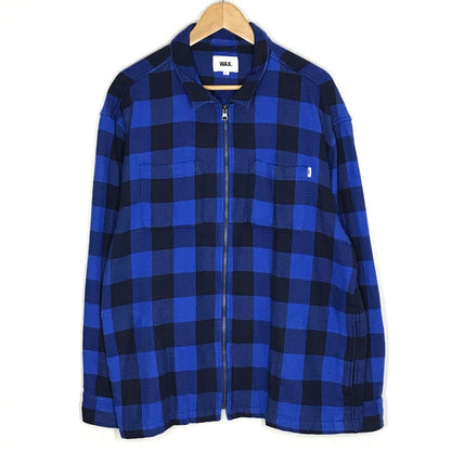 WAX｜ワックス チェック柄 シャツジャケット その他アウター ブルー サイズ：L【倉吉店】